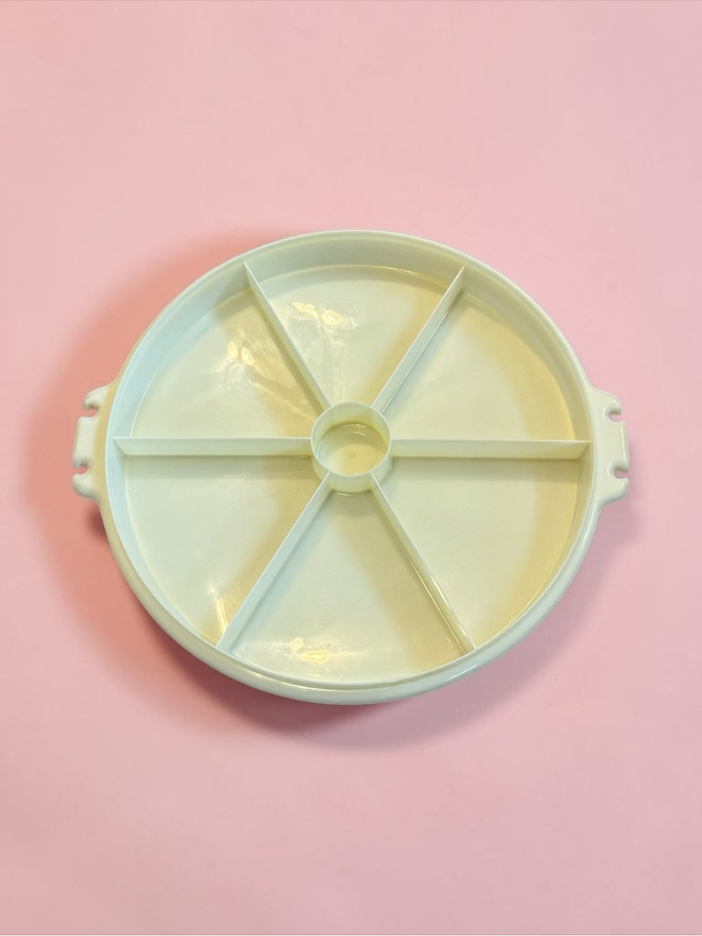 🫶🏻 Vintage Tupperware Divided Round 6-Section Serving Tray